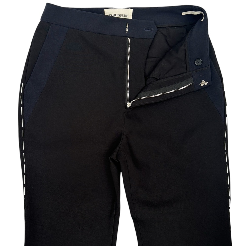 PORTSPURE NWOT Women’s Stitch-Detail Cropped Stright Leg Trousers Size: 38 - Picture 9 of 13